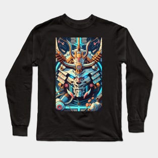 Mecha Oni Samurai Mask Long Sleeve T-Shirt